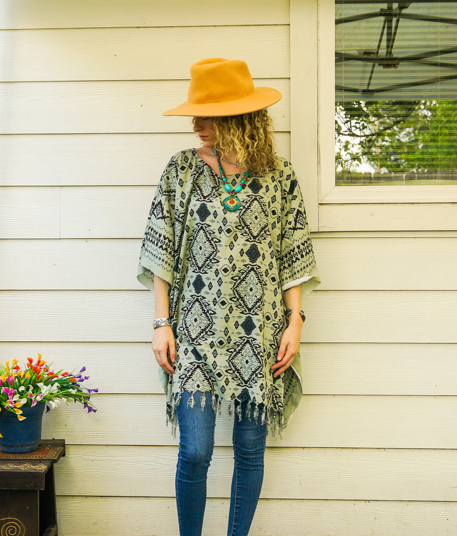 Desert Sands Tunic Boho Kaftan Blouse