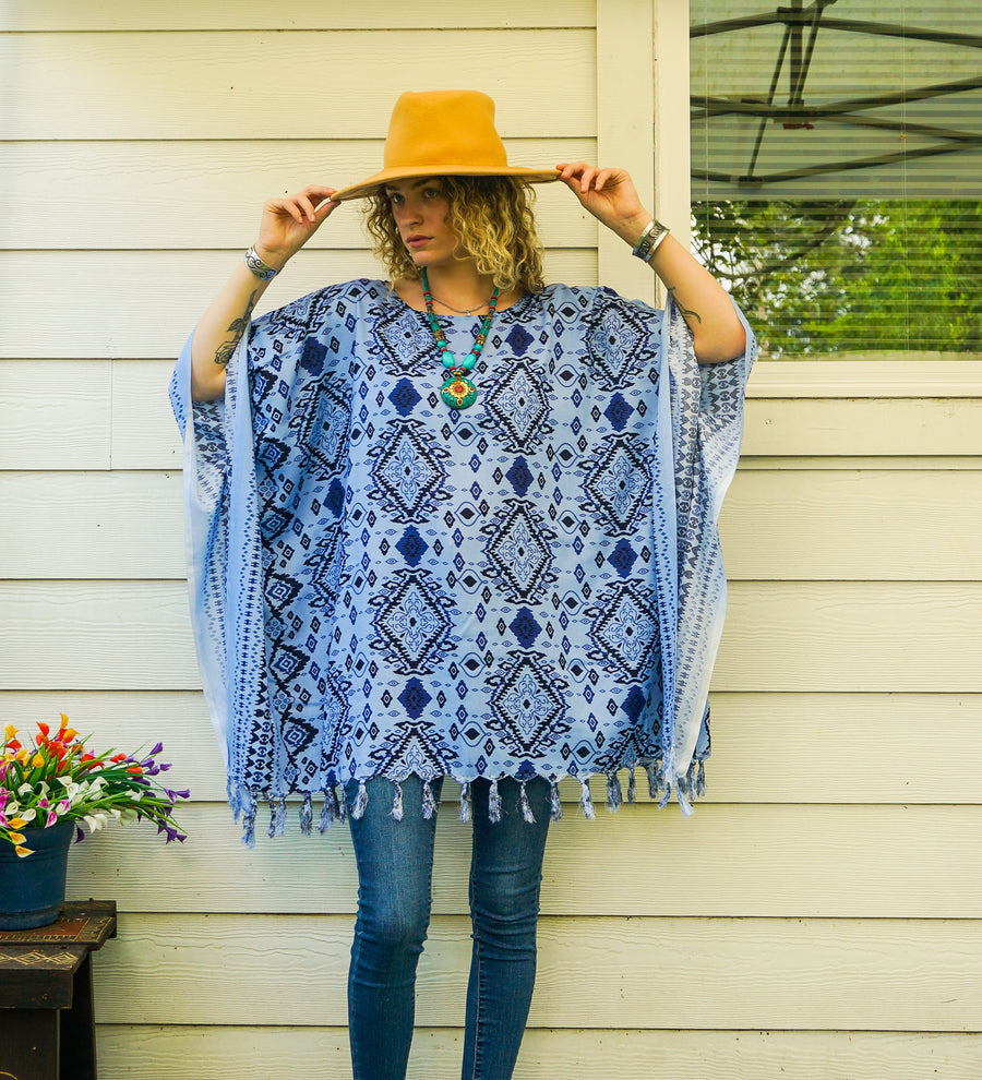 Desert Sky Tunic Boho Kaftan Blouse