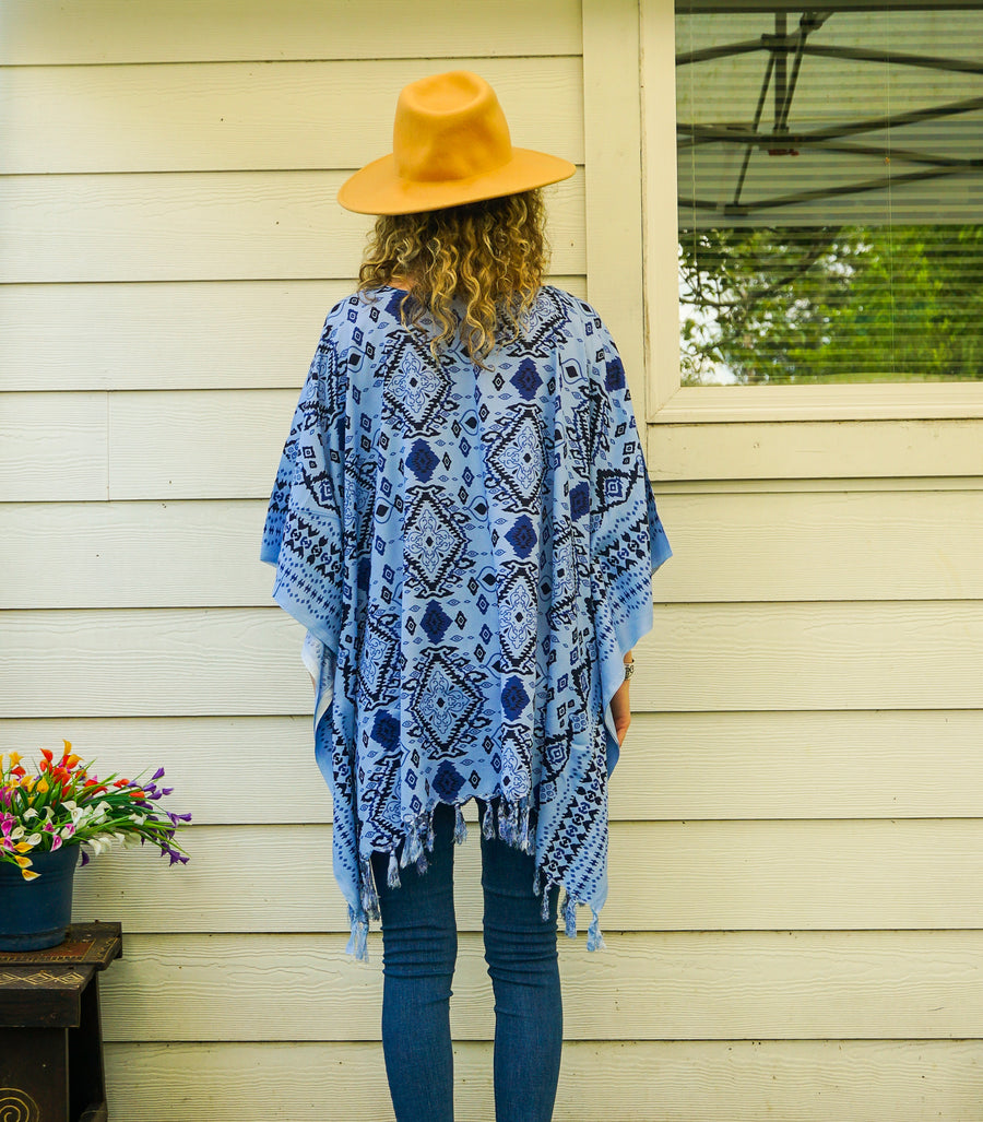 Desert Sky Tunic Boho Kaftan Blouse