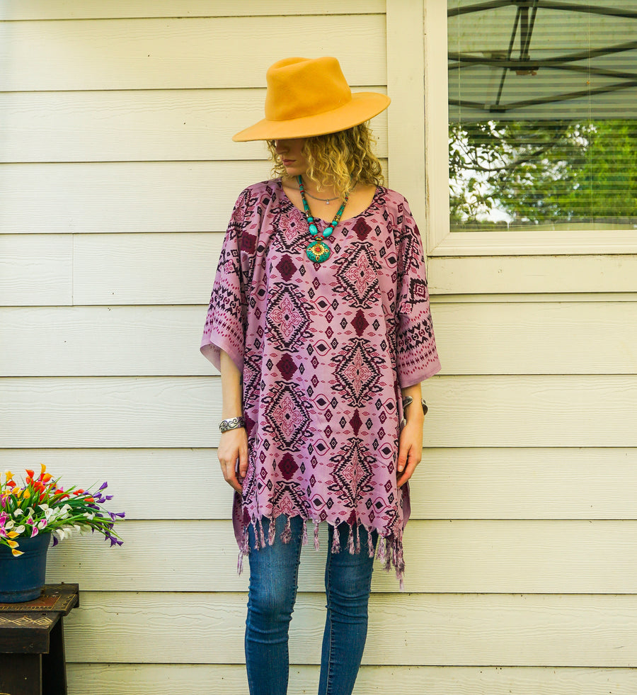Desert Rose Tunic Boho Kaftan Blouse
