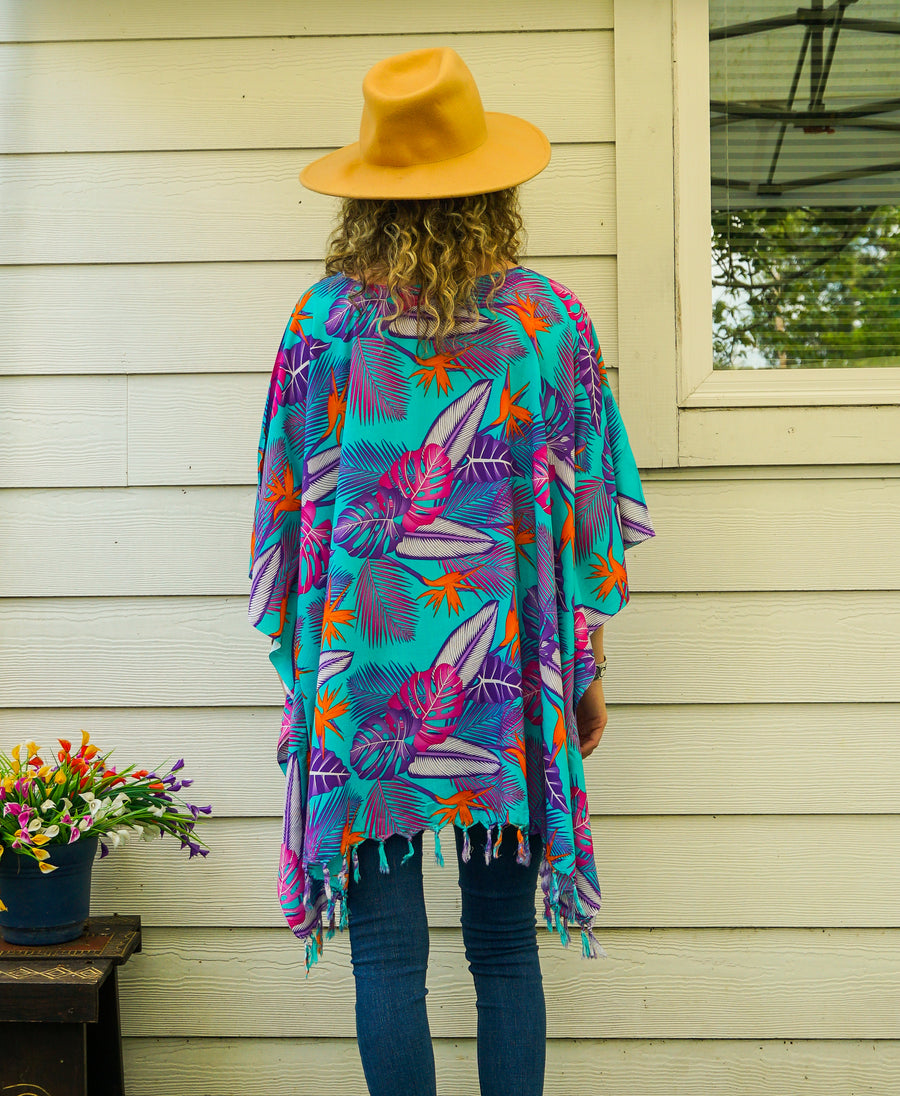 Bird of Paradise Tunic Boho Kaftan Blouse