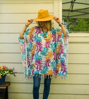 Orchid & Gold Tunic Boho Kaftan Blouse