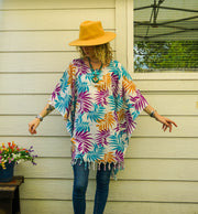 Orchid & Gold Tunic Boho Kaftan Blouse