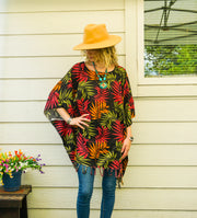 Ember Palm Tunic Boho Kaftan Blouse