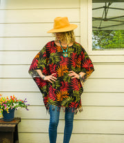 Ember Palm Tunic Boho Kaftan Blouse