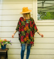Ember Palm Tunic Boho Kaftan Blouse