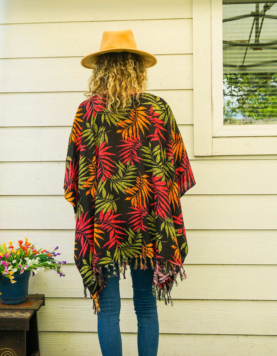 Ember Palm Tunic Boho Kaftan Blouse