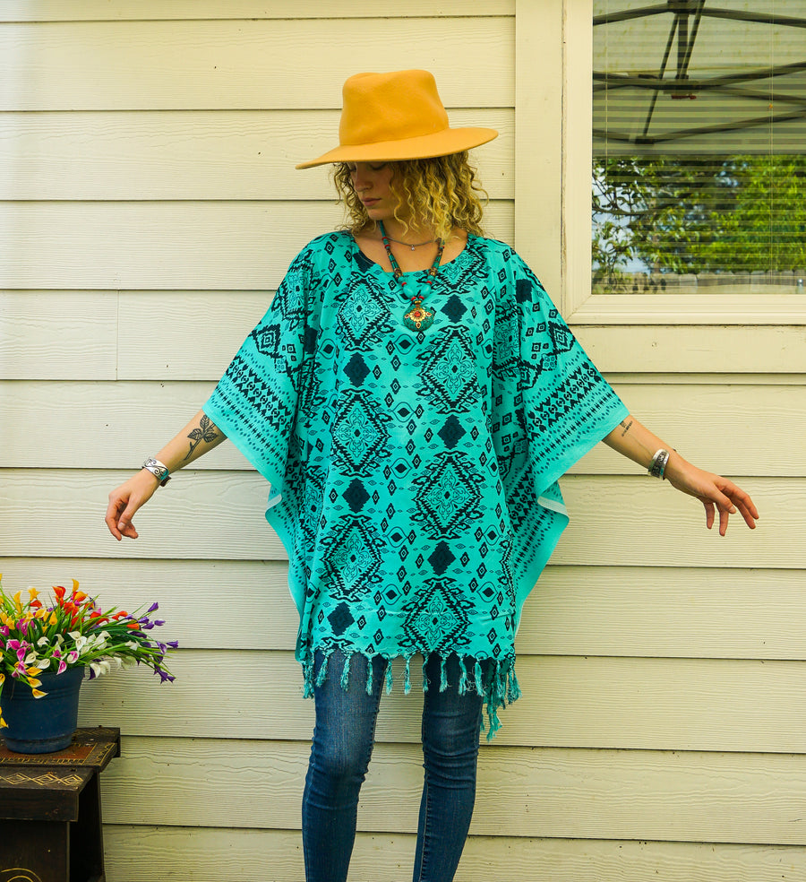 Desert Gypsy Tunic Boho Kaftan Blouse