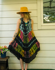 Prism Bloom Hand-Painted Dress