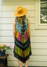 Prism Bloom Hand-Painted Dress