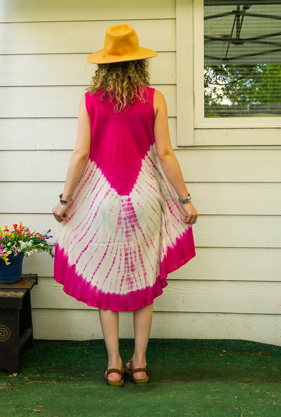 Sunburst Bloom Hand Painted Dress