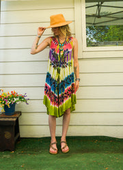 Garden Prism Hand-Painted Dress
