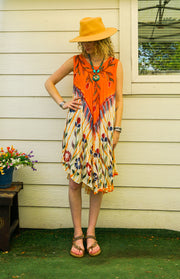Sunrise Garden Hand-Painted Dress