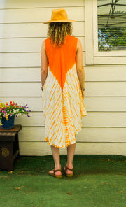 Sunrise Garden Hand-Painted Dress