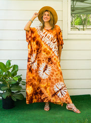 Amber Sunset Tie-Dye Kaftan