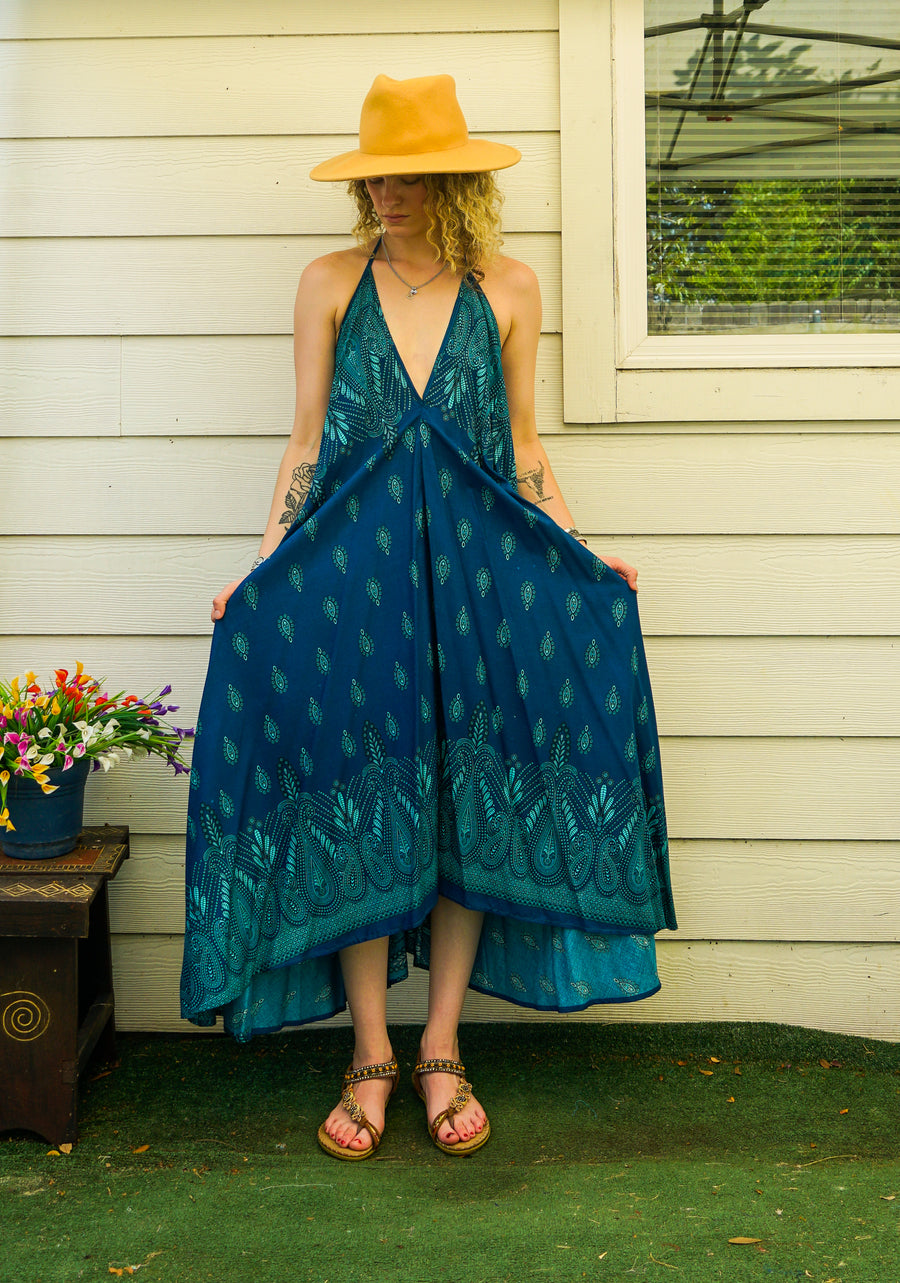 Ocean Muse Goddess Maxi Dress