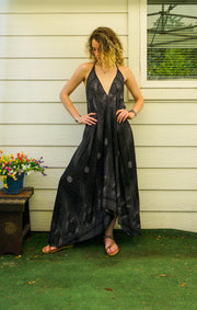 Midnight Eclipse Goddess Maxi Dress