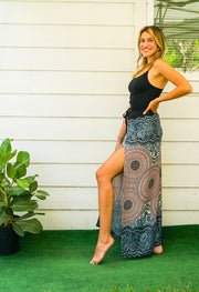 Dusky Mandala Palazzo Wrap Pants