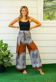 Sunburst Mandala Palazzo Wrap Pants
