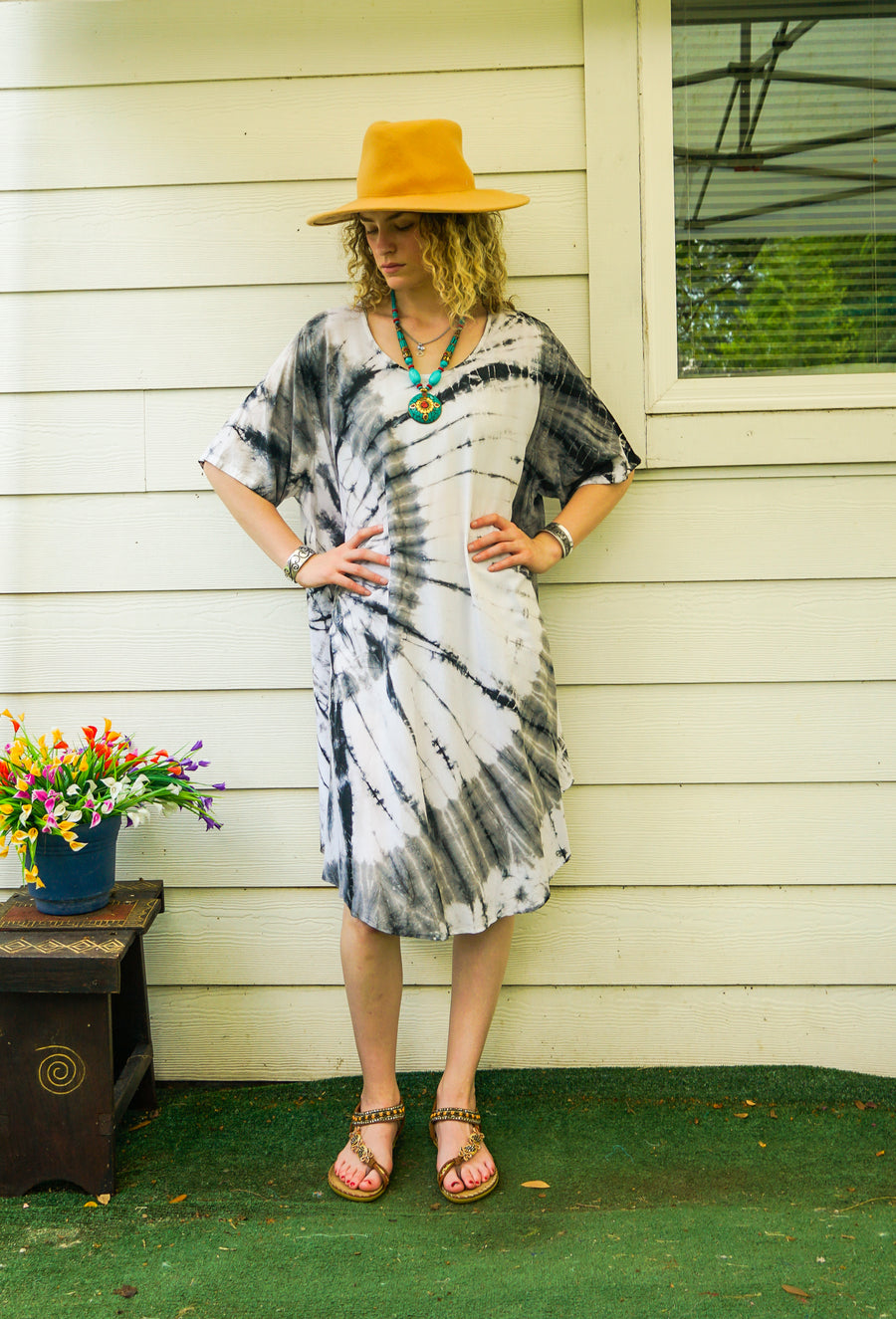 Moonstone Spiral Midi Dress