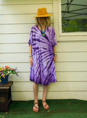 Amethyst Drift Tie-Dye Dress