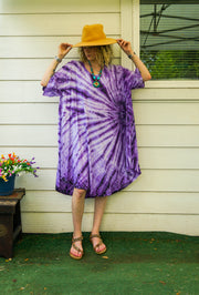 Amethyst Drift Tie-Dye Dress