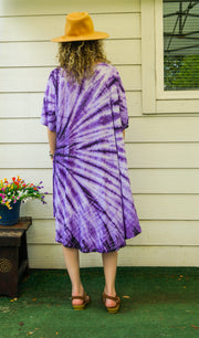 Amethyst Drift Tie-Dye Dress