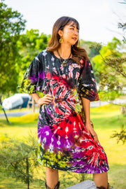Earth & Ember Hand Dyed Boho Cotton Dress with Pockets