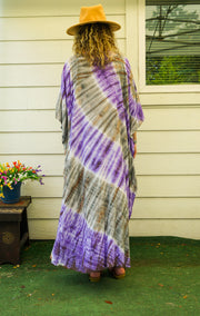 Amethyst Earth Tie-Dye Kaftan Dress
