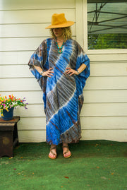 Indigo Tide Waves Kaftan