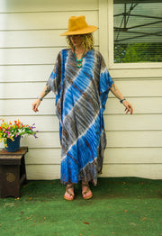 Indigo Tide Waves Kaftan