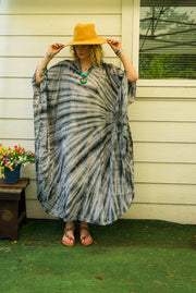 Stone Wave Tie-Dye Kaftan Dress