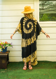 Golden Eclipse Kaftan Dress