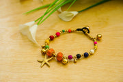 Colorful Starfish Charm Bracelet | Beach Boho Style