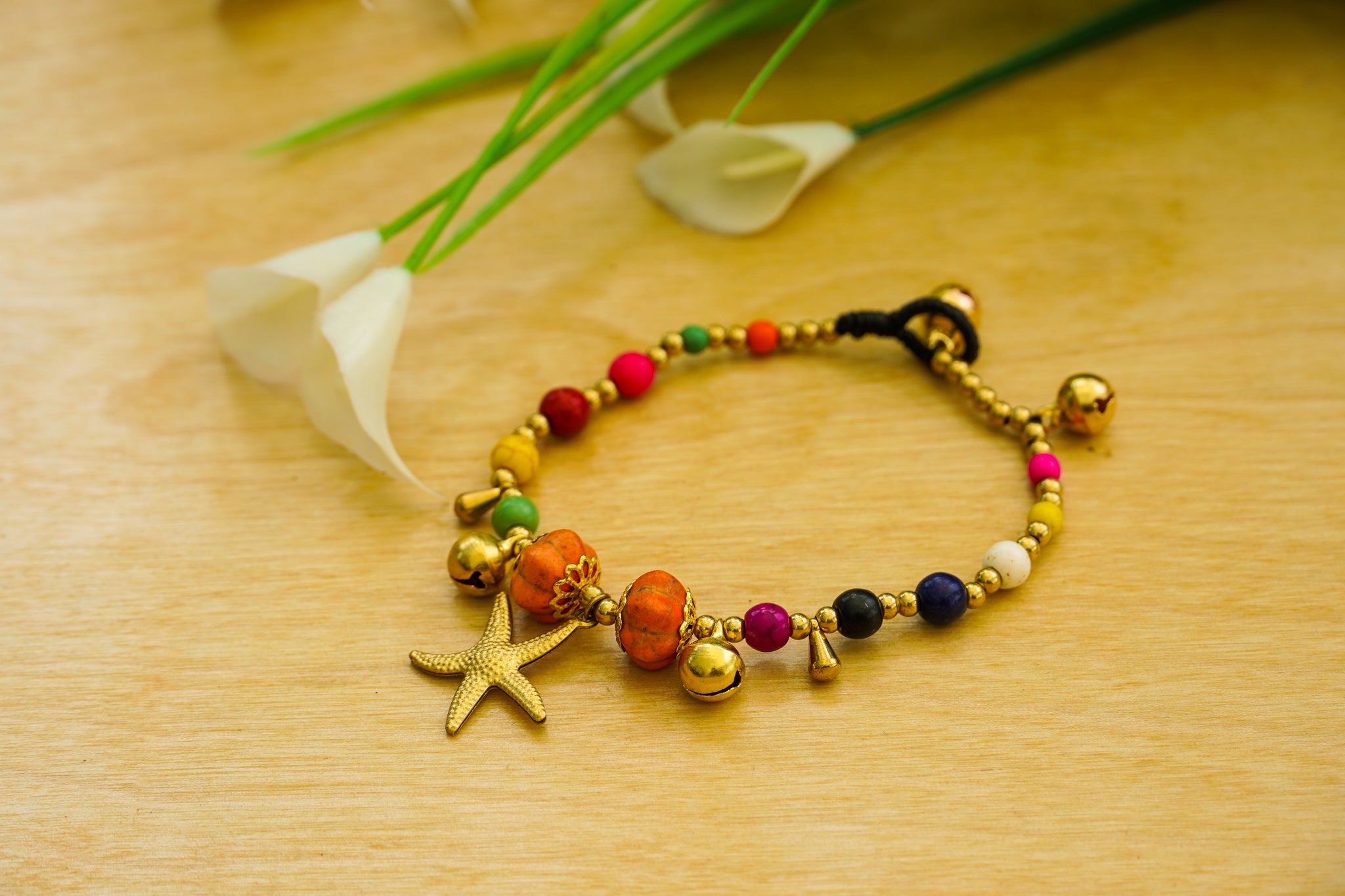 Colorful Starfish Charm Bracelet | Beach Boho Style