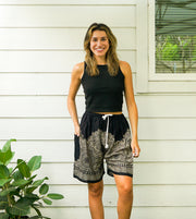 Black Mandala Boho Shorts