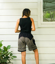 Black Mandala Boho Shorts