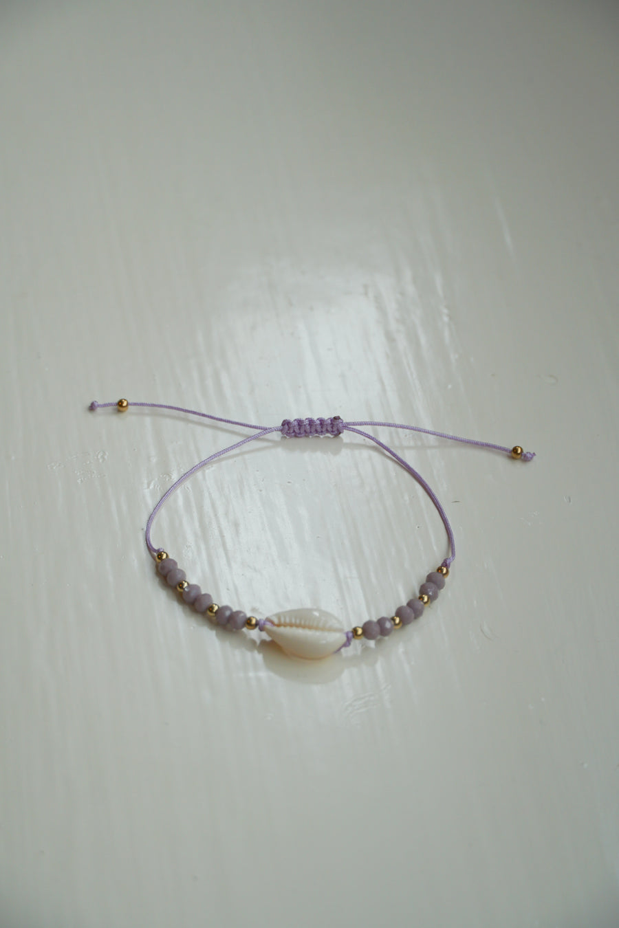 Lilac Shell Beaded Bracelet / Anklet