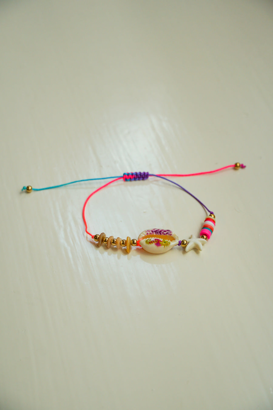Purple Seahorse Shell Charm Bracelet / Anklet