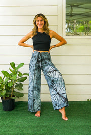 Silver Flow Palazzo Wrap Pants