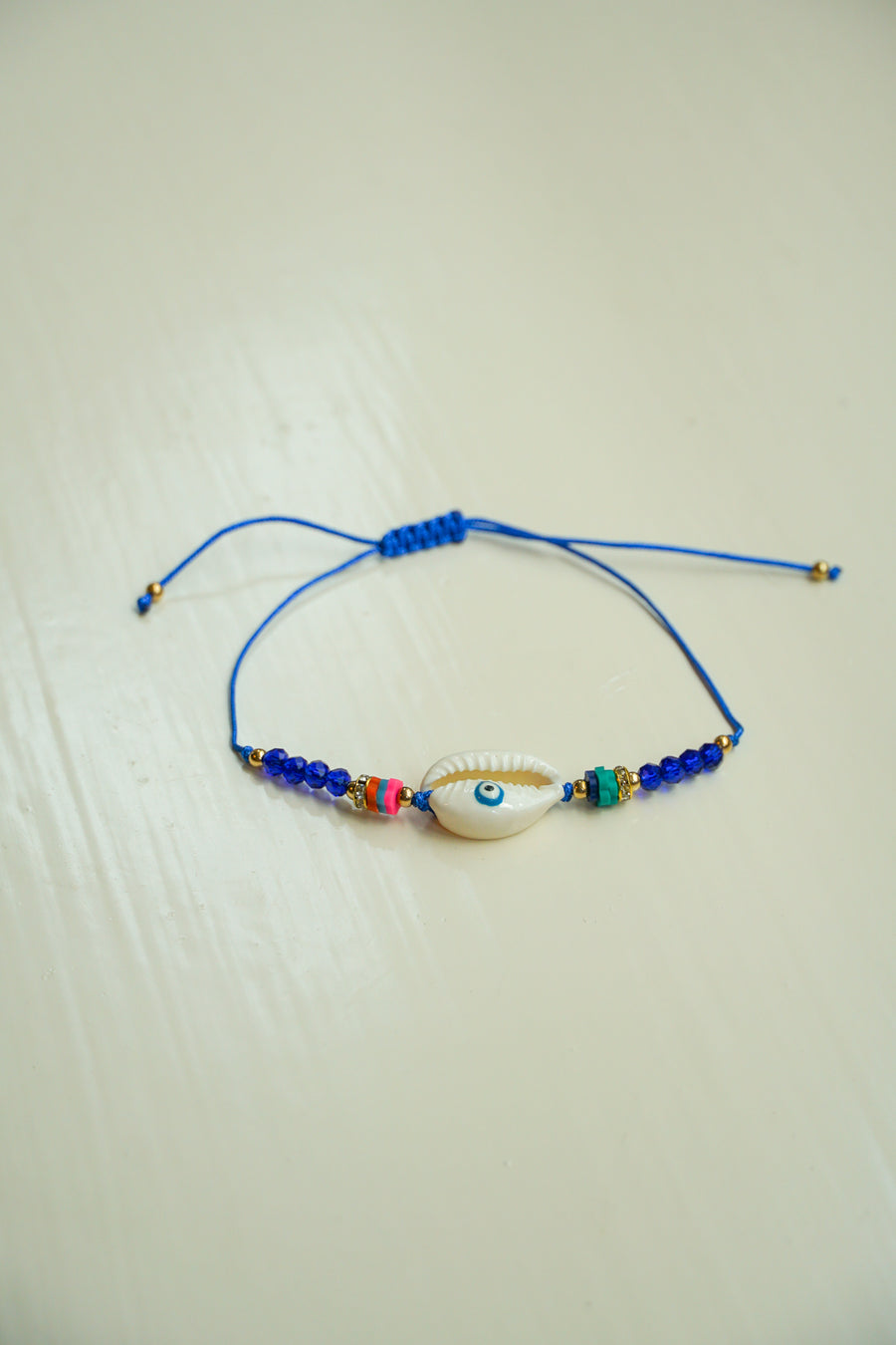 Blue Evil Eye Shell Bracelet / Anklet