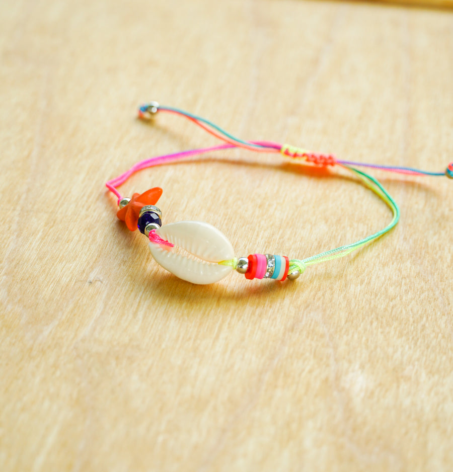 Orange Starfish Shell Bracelet / Anklet