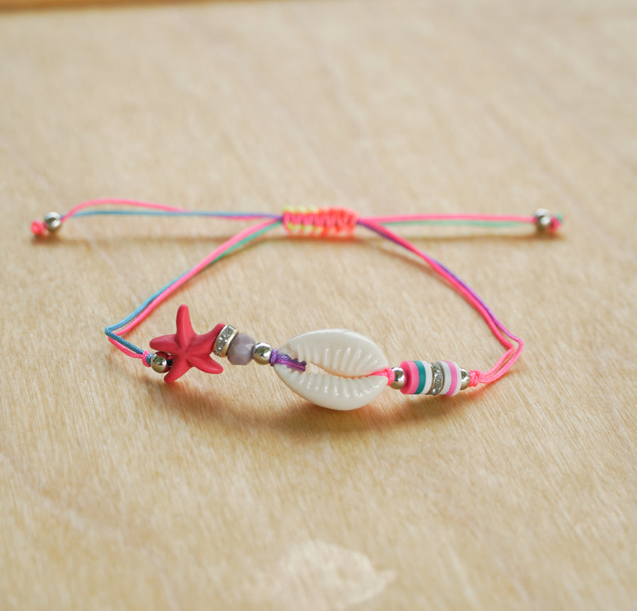 Red Starfish Shell Bracelet / Anklet