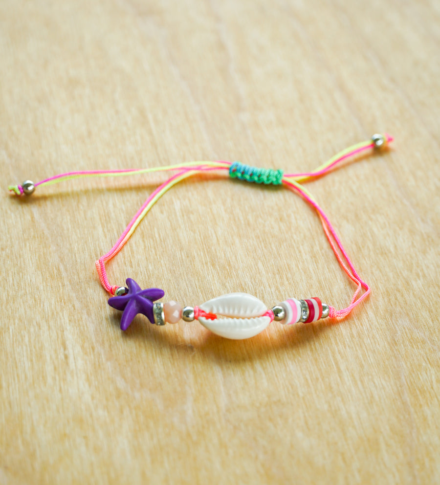 Purple Starfish Shell Bracelet / Anklet