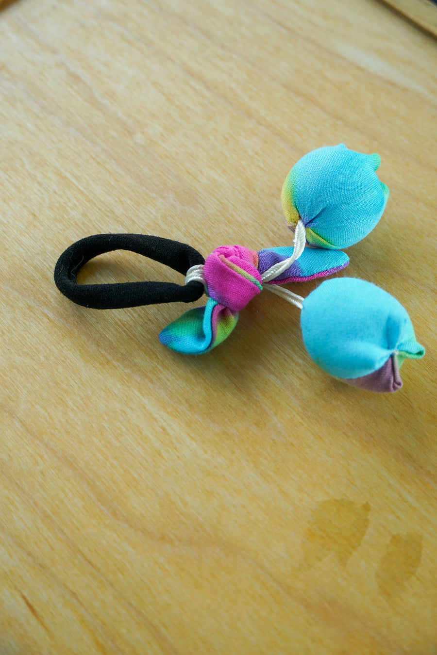 Blue Tie-Dye Tulip Hair Tie