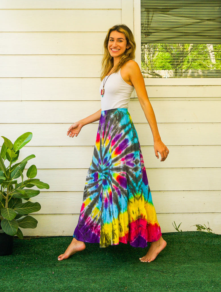 Starburst Swirl Maxi Skirt