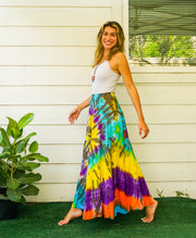 Summer Solstice Hand Dyed Tiered Maxi Skirt