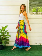 Wild Sunshine Hand Dyed Tiered Maxi Skirt