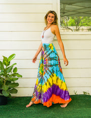 Barefoot Boho Hand Dyed Tiered Maxi Skirt
