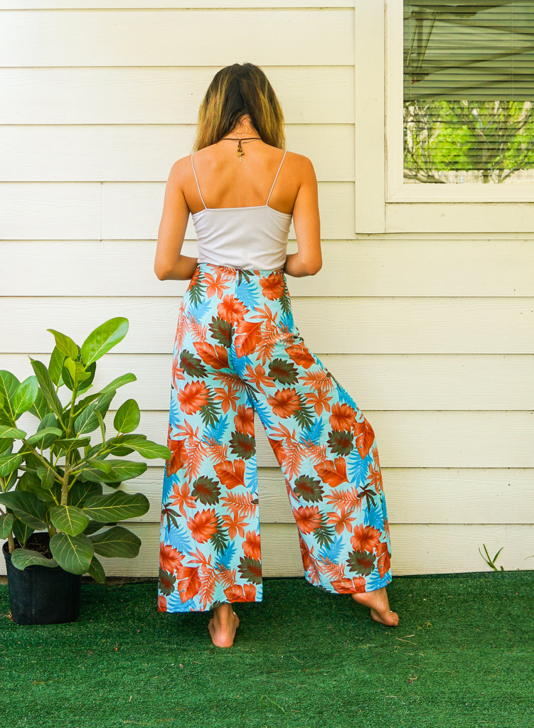 Sunkissed Tropics Palazzo Wrap Pants